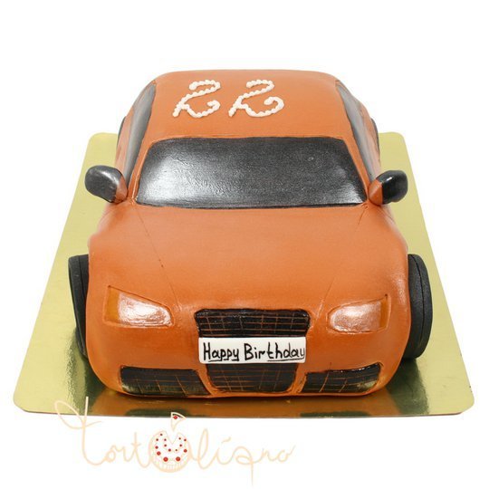 Праздничный торт автомобиль на день рождения №687
