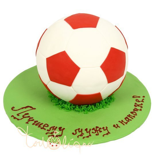Праздничный торт футбольный мяч №875