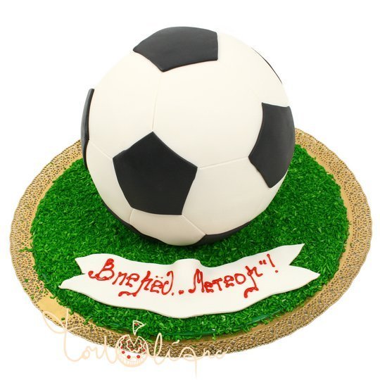 Праздничный торт в виде футбольного мяча №852