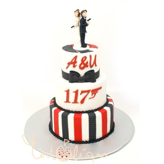 Свадебный торт в стиле Джеймс Бонд №78