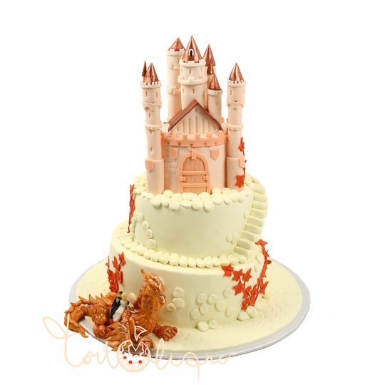 Свадебный торт Замок с драконом №558