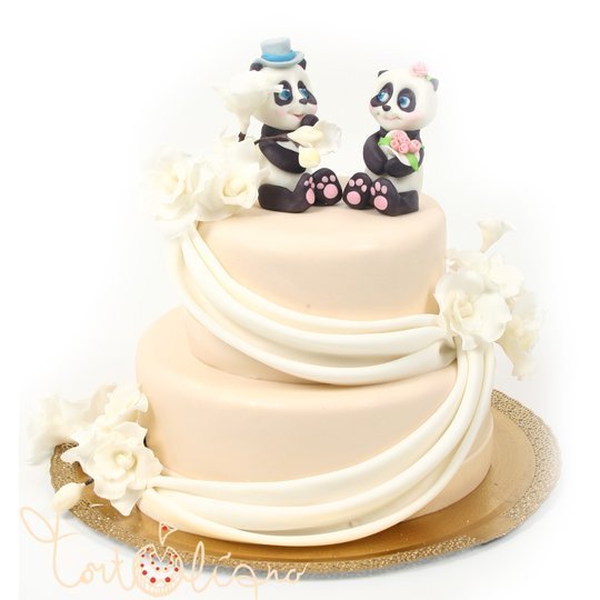 Свадебный торт с пандами №104