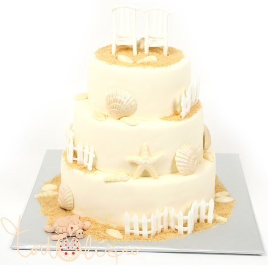 Морской свадебный торт №118