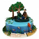 Праздничный торт два рыбака №863