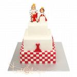 Свадебный торт король и королева №638