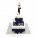 Свадебный торт невеста на женихе №511