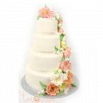 Свадебный торт Водопад цветов №126