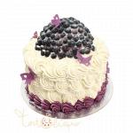 Свадебный торт с ягодами и бабочками №525