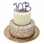 Свадебный торт росписной №564