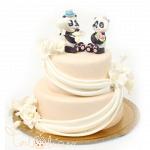 Свадебный торт с пандами №104