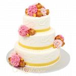 Свадебный торт золотая классика №654