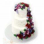 Свадебный торт Красочные цветы №116