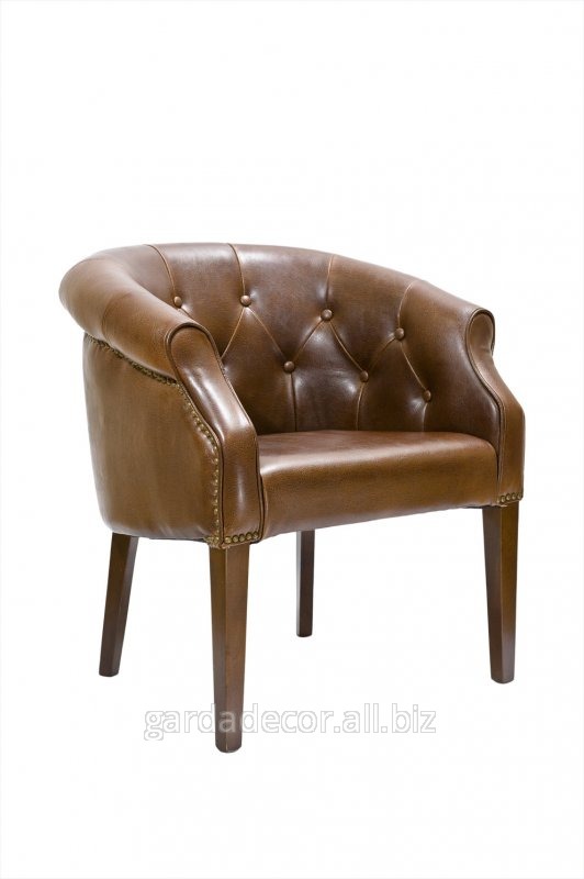 Кресло кожаное коричневое PJC347-PJ044