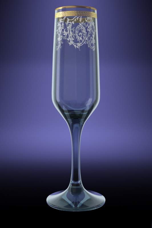 Бокалы для шампанского Изабелла рисунок Каскад TL40-4170