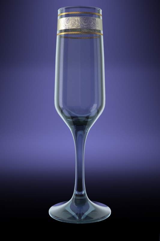 Бокалы для шампанского Изабелла рисунок Первоцвет TL66-4170