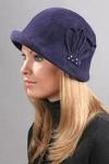 Женская Wol'ff шапка из чешского велюра фиолетовая