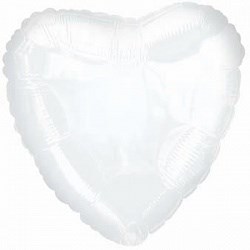 Шар Сердце белый 13000HV