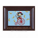 Шоколадная открытка "Цирковая обезьянка" 80мм х 100мм, арт. Отк-277Г