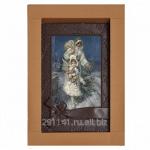 Шоколадная открытка "Дед Мороз и Снегурочка" 155мм х 100мм, арт. Отк-063УГ