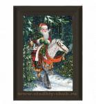 Шоколадная открытка "Дед Мороз на лошадке" 140мм х 100мм, арт. Отк-183Г