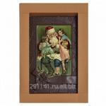 Шоколадная открытка "Дед Мороз и дети" 140мм х 100мм, арт. Отк-082УГ
