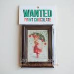 Шоколадная открытка "Валентинка девушка" 140мм х 100мм, арт. Отк-092Г