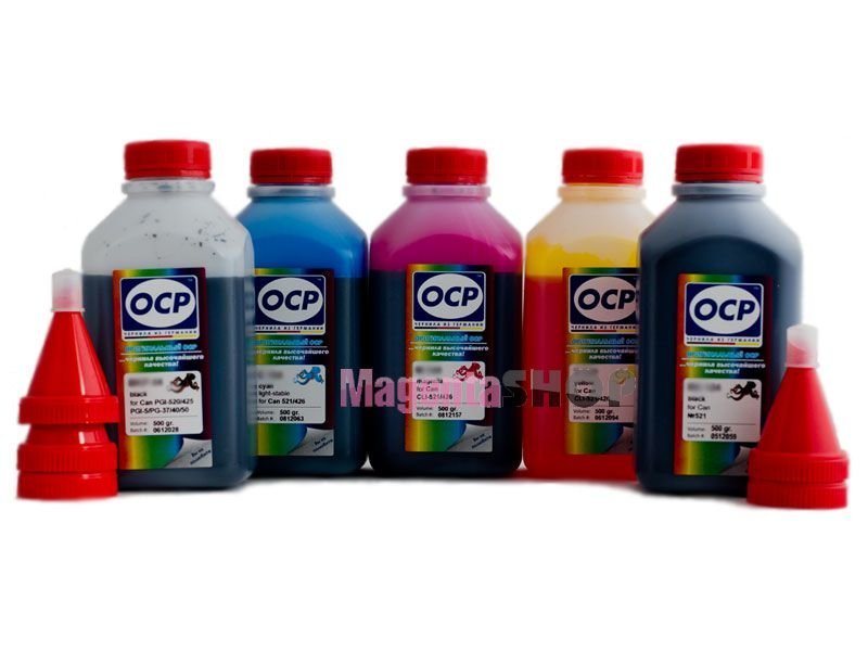 Экономичный набор чернил OCP (5 цветов по 500 грамм) для картриджей pgi-5bk и cli-8c