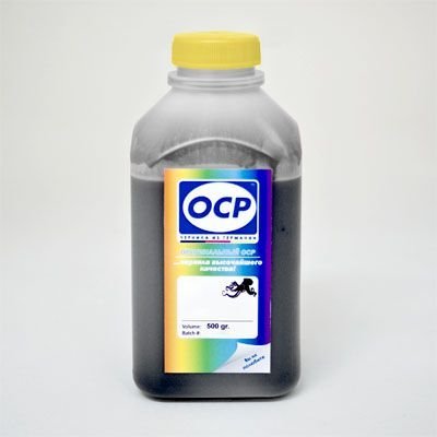 Экономичные чернила OCP BKP 249 для картриджей HP178, HP920, HP27, HP56, HP129, HP130, HP131, HP21, HP655 цвета Black Pigment (Чёрный Пигмент) 500 гр.