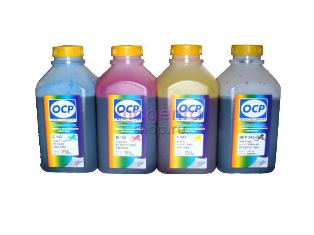 Экономичный набор чернил OCP (4 цвета по 500 грамм) для картриджей HP920, HP178 и HP46