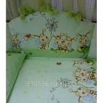 Комплект детского постельного белья ТМ «ASiK», 9 элементов, "Пчелки", зеленый, арт.105