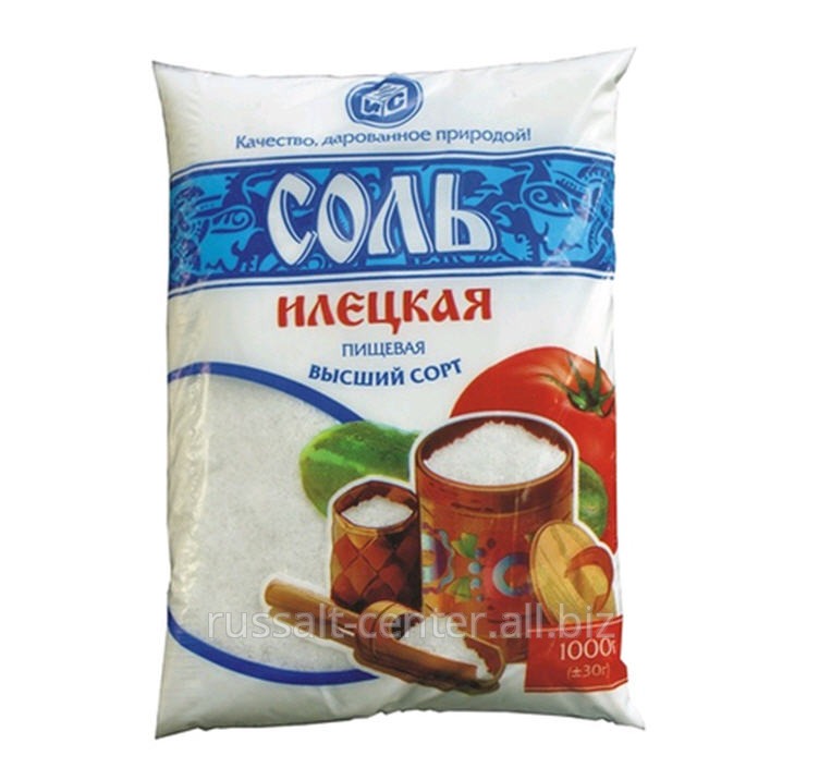 Соль поваренная пищевая молотая Илецкая, высшего сорта, Помол №1,NaCl - 98,93%,