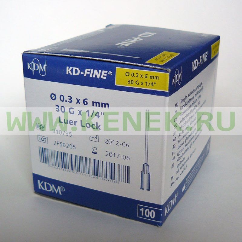 KD-Fine Игла одноразовая стерильная для мезотерапии 30G (0,30 х 6 мм)