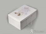 Коробка для свадебного платья из бархата и атласа