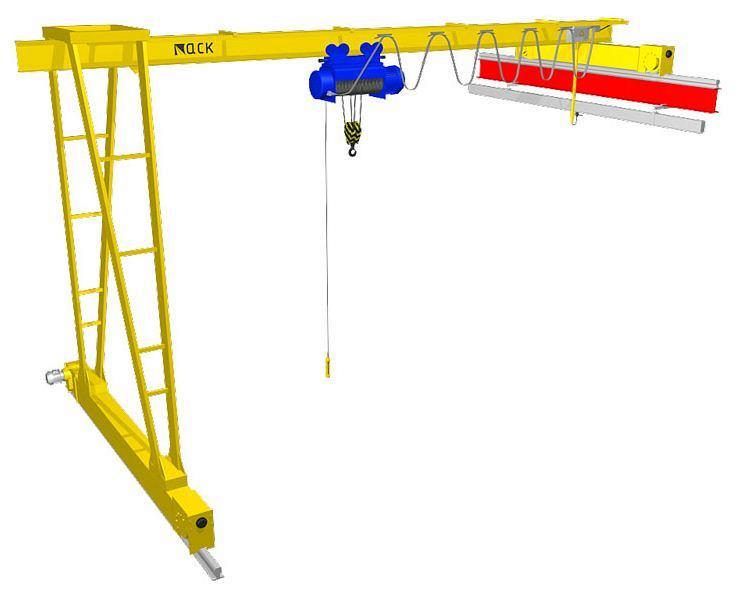 Краны полукозловые электрические однобалочные опорные