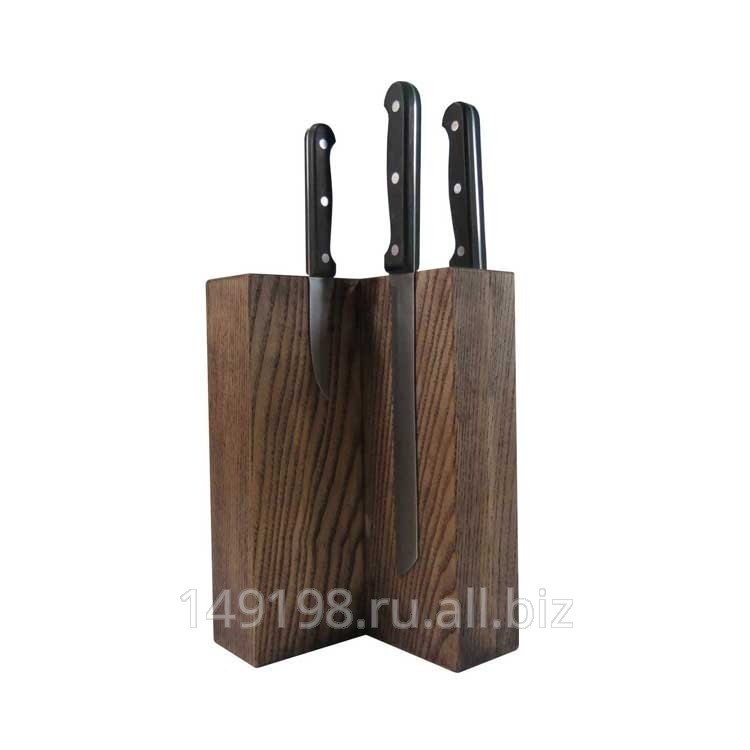 Магнитная подставка для ножей WoodinHome KS003SAB, 6 ножей, ясень цвет венге