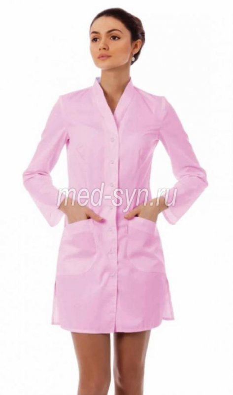 Медицинский халат женский розового цвета