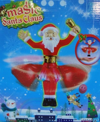 Волшебный летающий Санта Клаус Magic Santa Claus с подсветкой и музыкой
