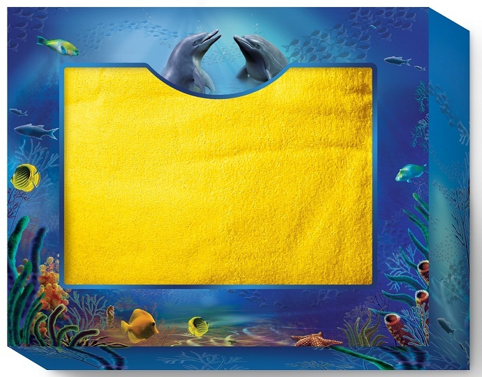 Коробка-сундучок малый (для одного полотенца 70х140) Морская 285х230х50