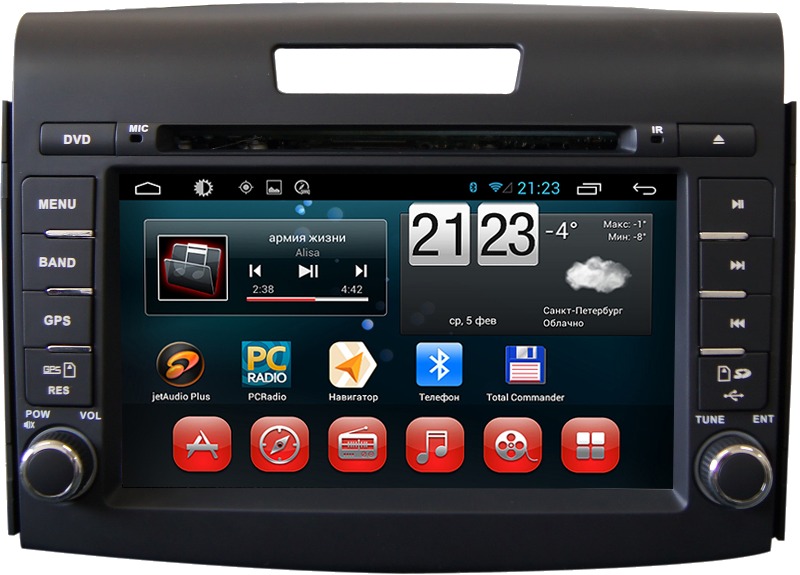 Штатное головное устройство CARMEDIA KR-7029 HONDA CRV 2012 ANDROID 4.2