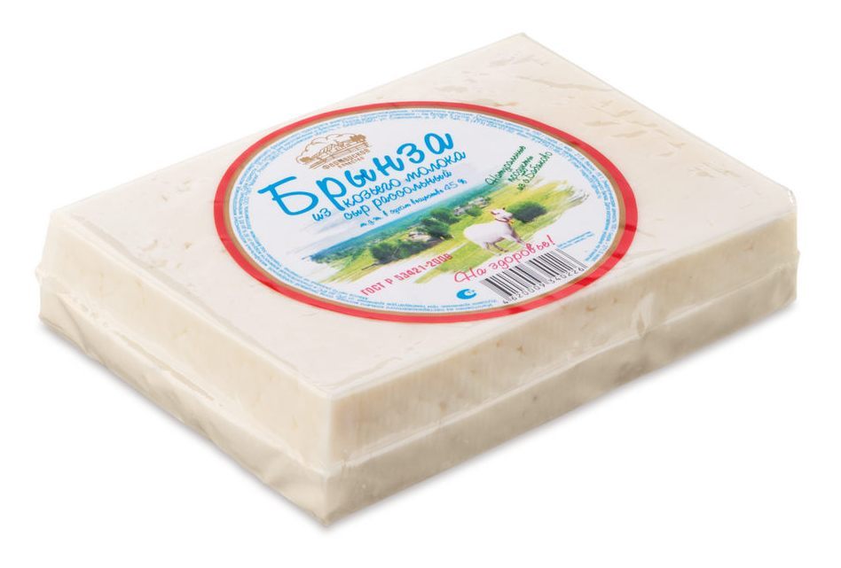 Сыр -Брынза рассольный  из козьего молока (Фермерское качество, ГОСТ 53421-2009) 45%