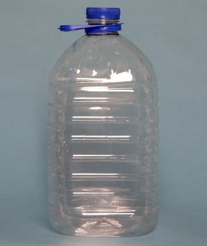 Бутылка пластиковая ПЭТ 5 литров прозрачная в комплекте с крышкой и ручкой, бутылка под незамерзайку, омыватель, бутылка под воду, пиво, лимонад, молоко, ПЭТ тара от производителя