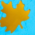 Конфетти фигурное Кленовый лист (d 4,5 см), цвет золотистый