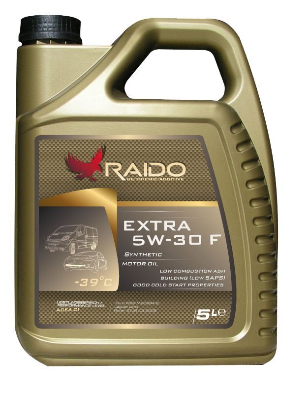 Raido Exstra 5W-30 F Современное синтетическое топливо экономичное моторное масло (Low SAPS)