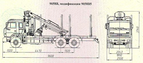 Лесовозы КаМАЗ (В) модификация 9058В5, 9058В5-01