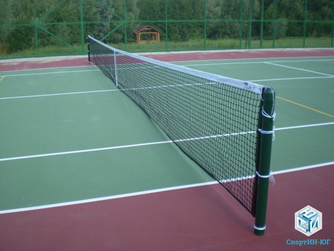 Сетка для большого тенниса, D нити 2,2 мм, трос п/э 080226