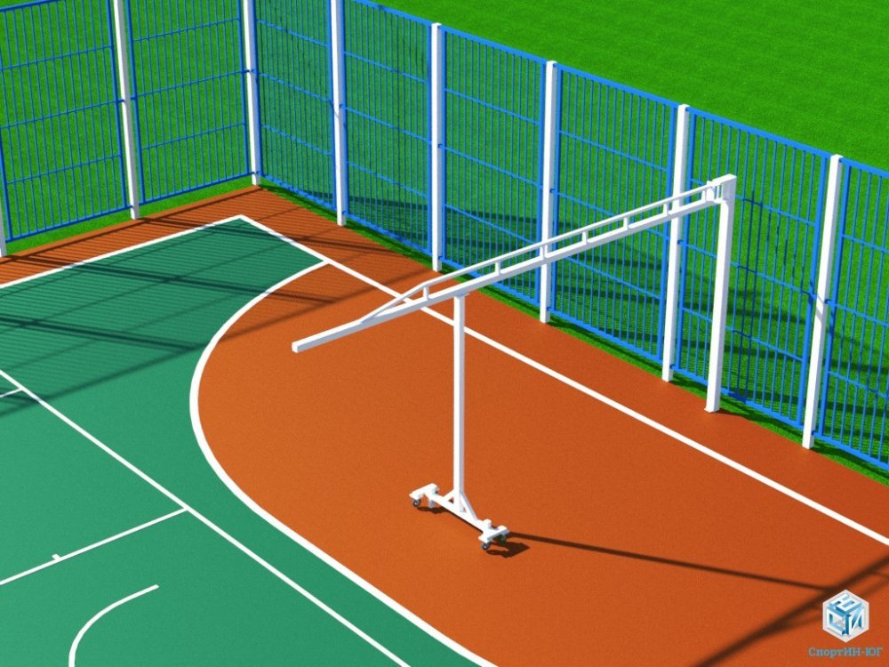 Стойка поворотная баскетбольная с выносом 7,20 м (для открытых площадок размером 40 х 20 м) БС-720