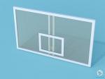 Щит баскетбольный игровой из монолитного поликарбоната 10 мм на металлической раме, 180 х 105 см БЩП-180105