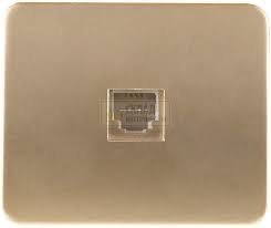 Выключатель Светозар Гамма с подсветкой, одноклавишный, без вставки и рамки, цвет золотой металлик, 10A-~250B