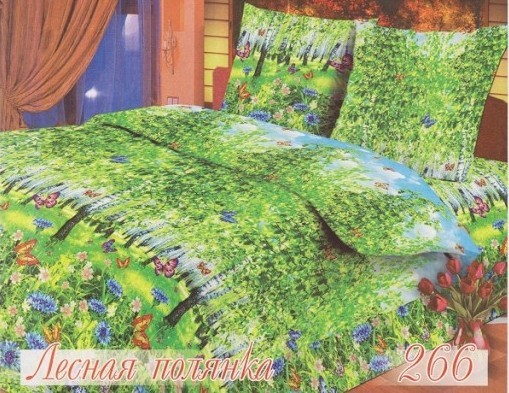 Комплект постельного белья бязь 1,5 спальный (в ассортименте) Лесная Полянка