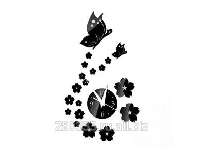 Часы Бабочки и цветы